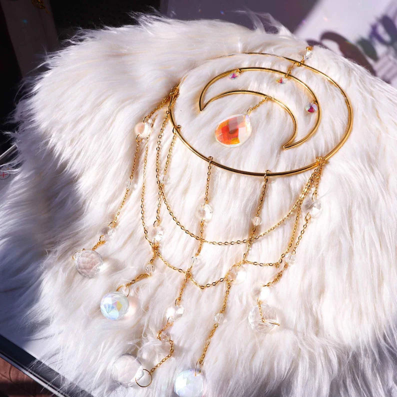 Crystal Moon Suncatcher