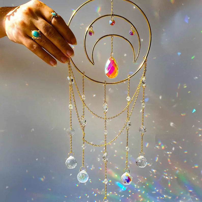 Crystal Moon Suncatcher