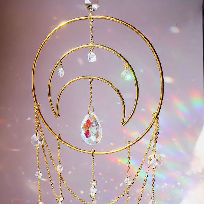 Crystal Moon Suncatcher